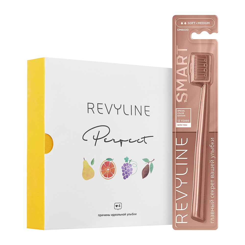 

Набор Зубных паст Revyline Perfect, 4х40 г + Зубная щетка Revyline SM6000 SMART Special Color Edition Mocha Mousse